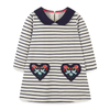 Sweetheart Striped Girls Long Sleeve Dress - Beekee