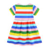 Rainbow Stripe Girls Summer Dress With Pocket - Beekee