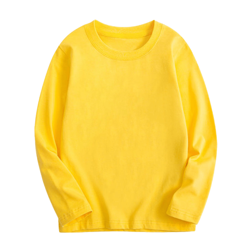 Kids Cotton Long Sleeve Crewneck Shirt- Beekee