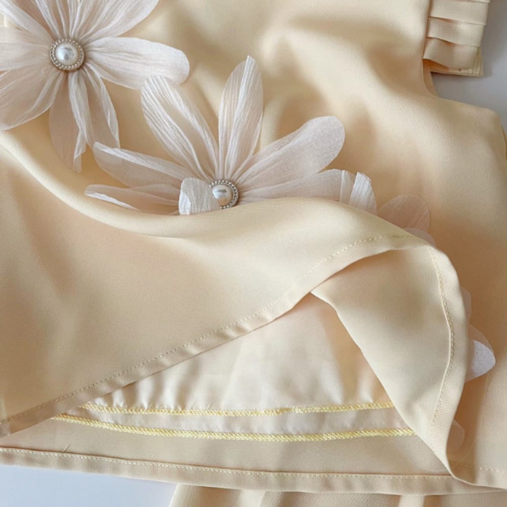 3D Flower Top and Shorts Set - Beekee