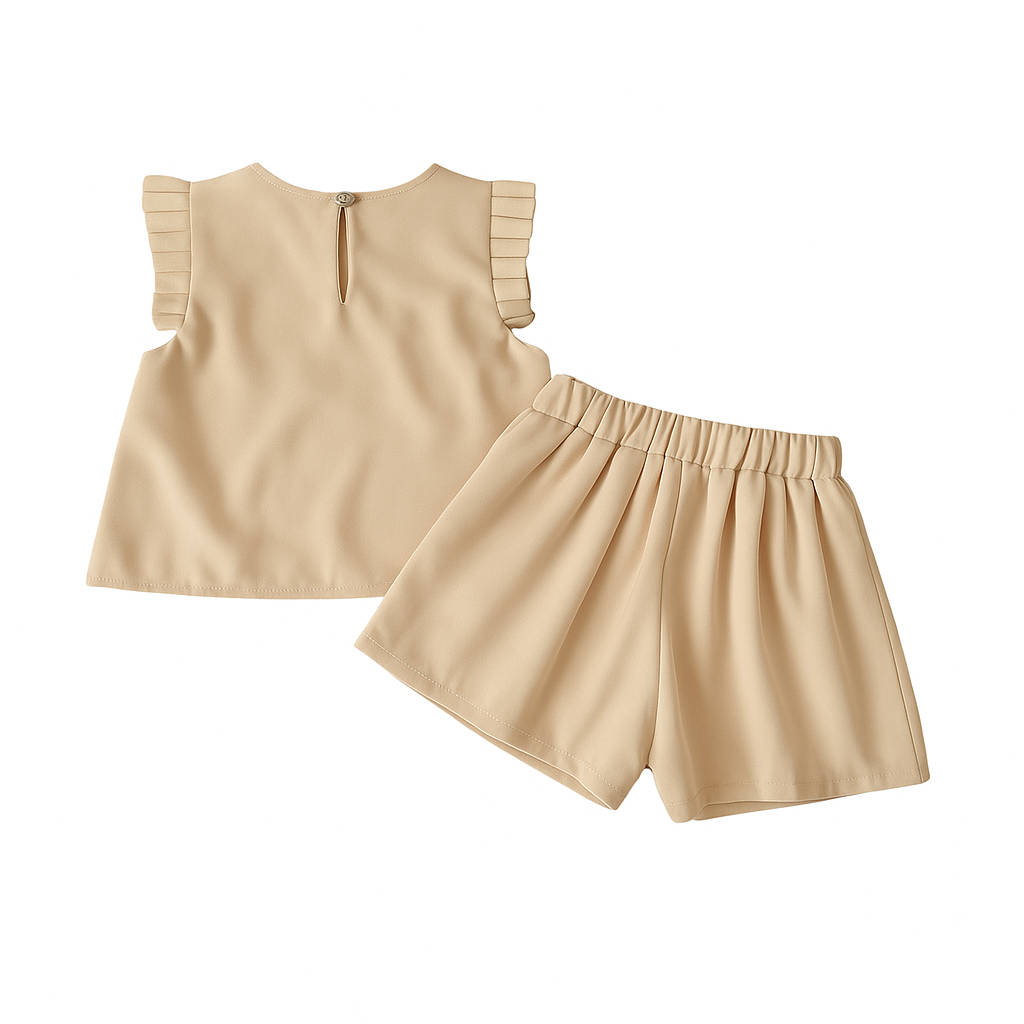 3D Flower Top and Shorts Set - Beekee