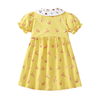 Sweet Bunny Print Girls Dress With Puff Sleeves - Beekee
