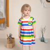 Rainbow Stripe Girls Summer Dress With Pocket - Beekee