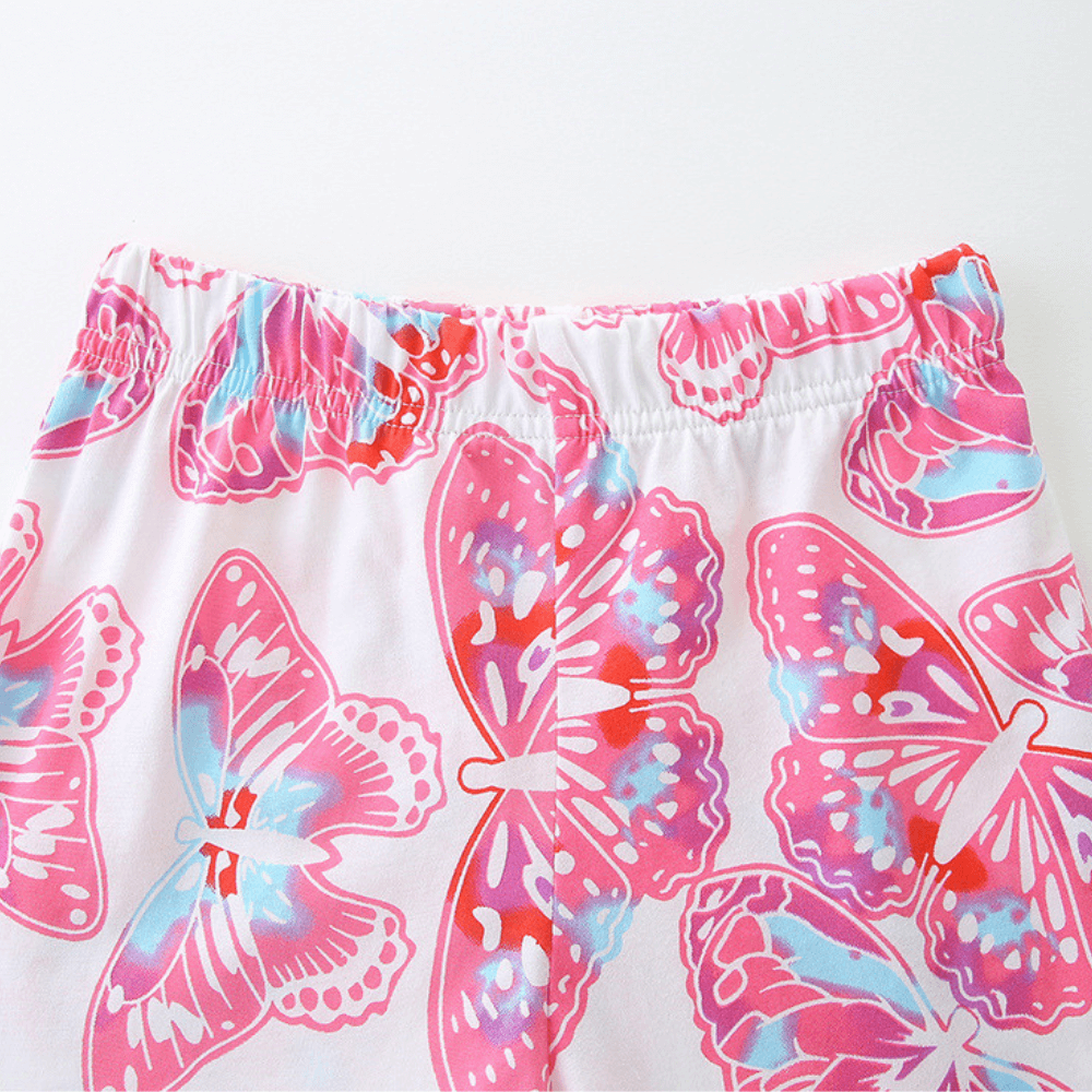 Sparkly Butterfly Ruffle Top & Shorts Set - Beekee