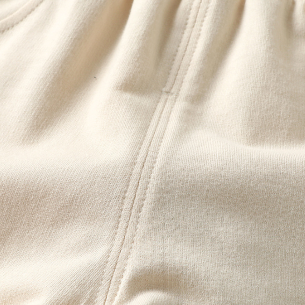 Embroidered Bear Cotton Shorts-Beekee