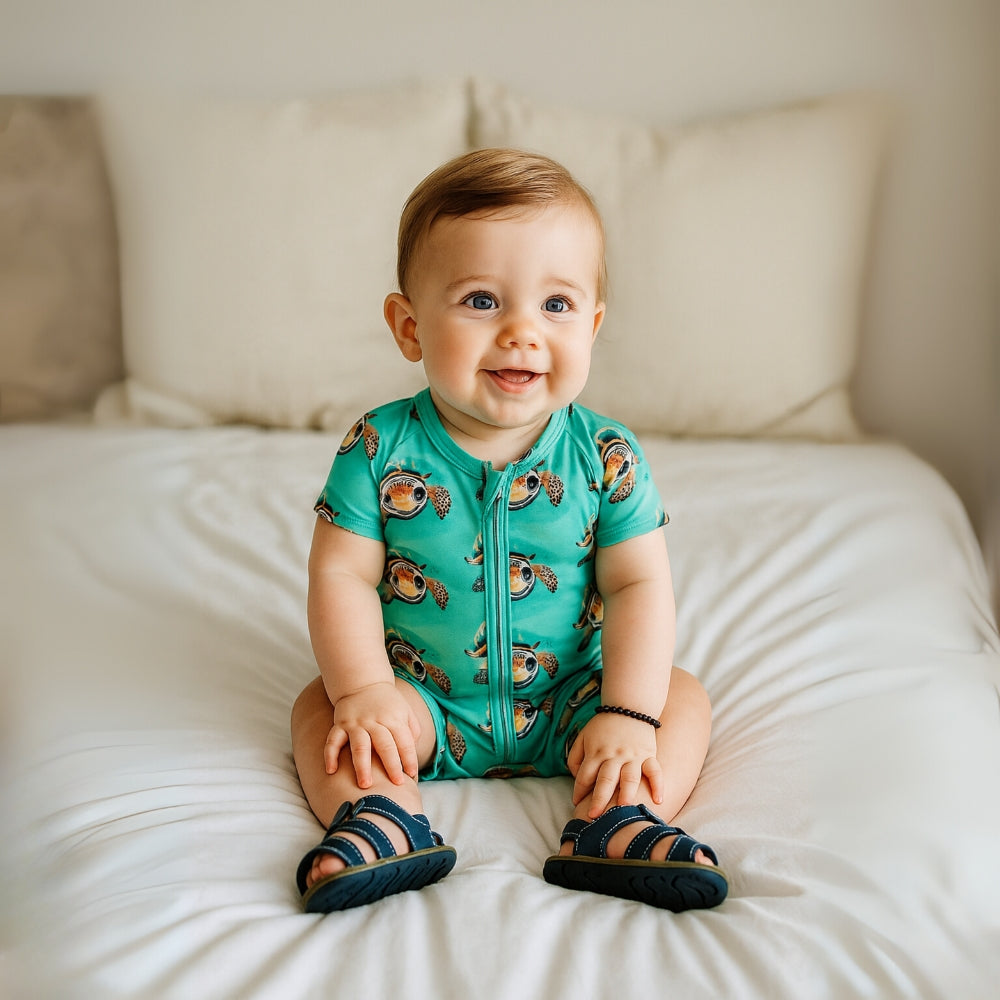 Adorable Sea Turtle Baby Summer Romper - Beekee
