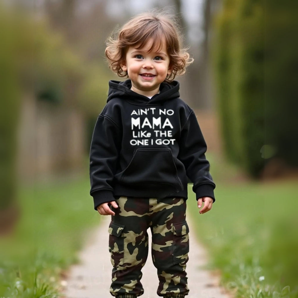 Ain't No Mama Boys Hoodie and Camo Jogger Set - Beekee