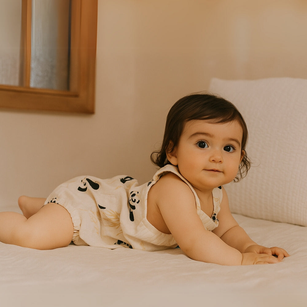 Animal and Fruit Prints Sleeveless Baby Romper - Beekee
