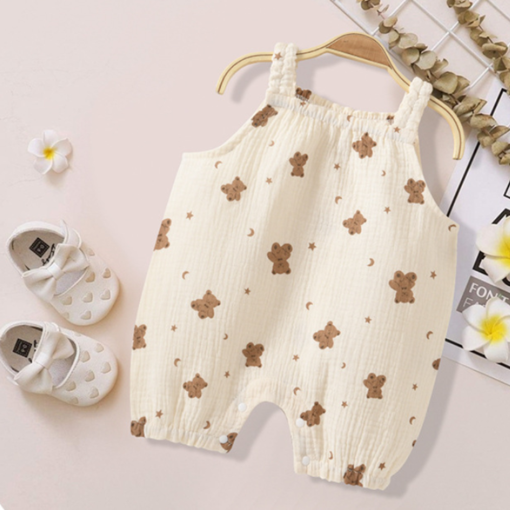 Animal and Fruit Prints Sleeveless Baby Romper - Beekee