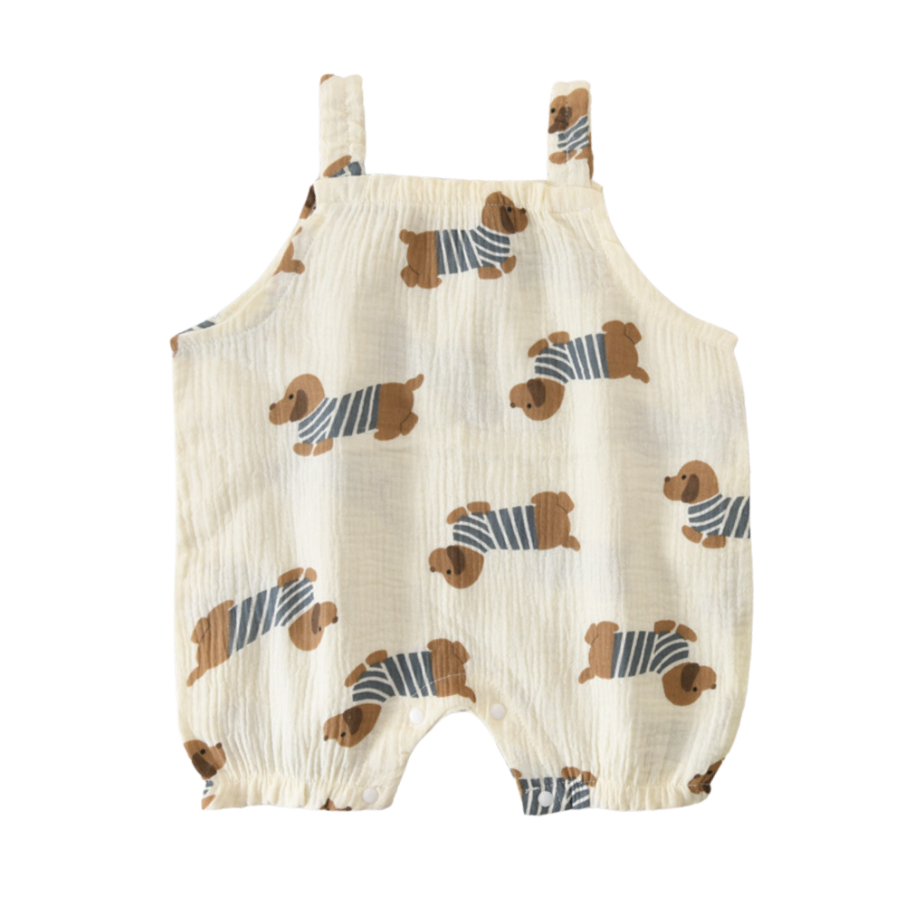 Animal and Fruit Prints Sleeveless Baby Romper - Beekee