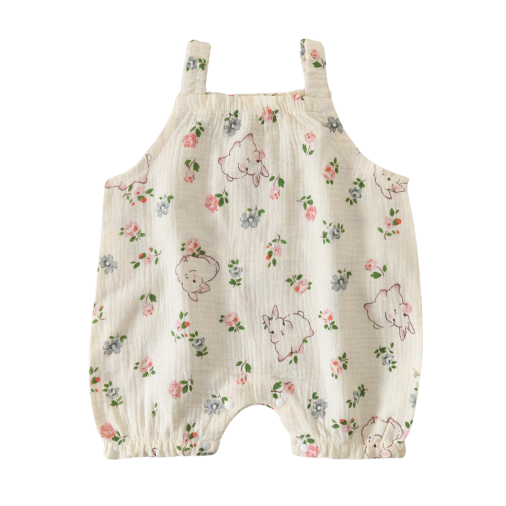 Animal and Fruit Prints Sleeveless Baby Romper - Beekee