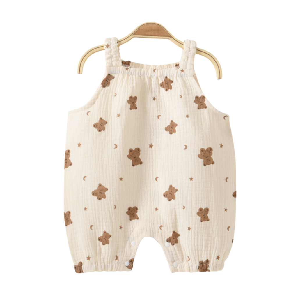 Animal and Fruit Prints Sleeveless Baby Romper - Beekee
