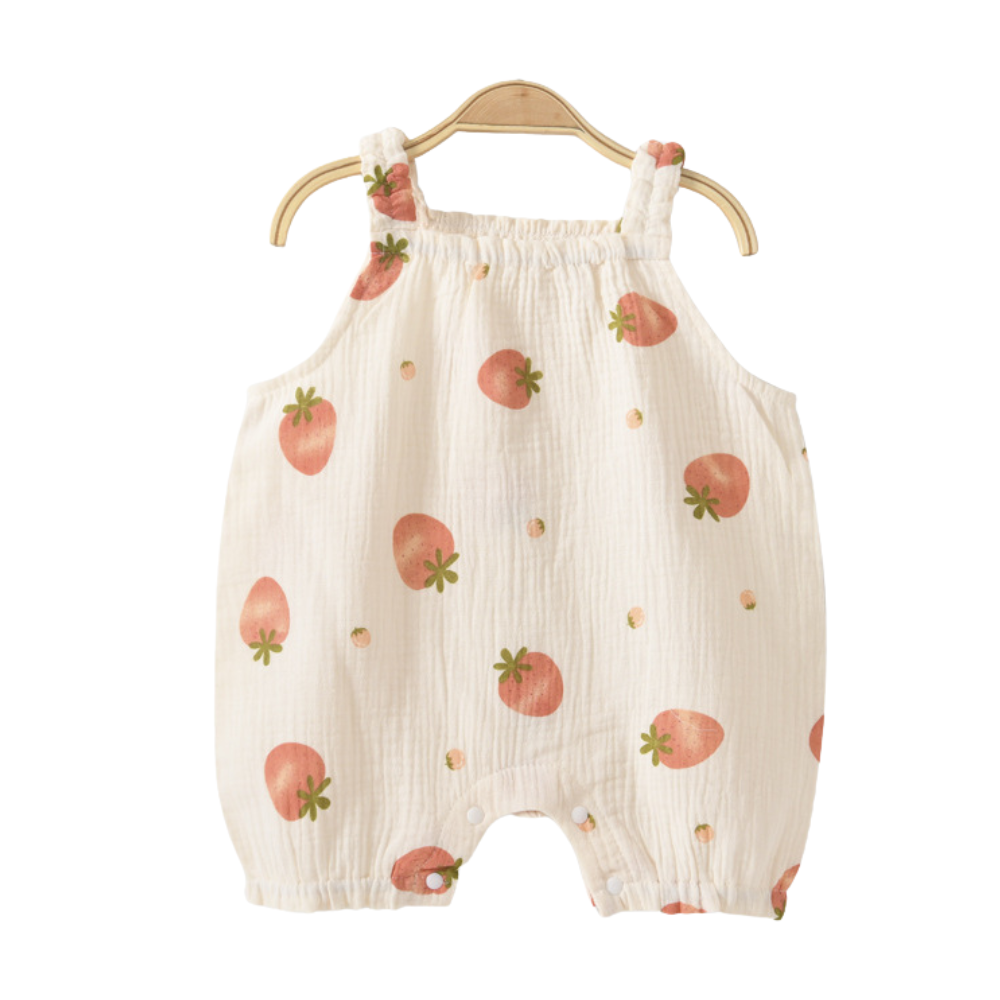Animal and Fruit Prints Sleeveless Baby Romper - Beekee
