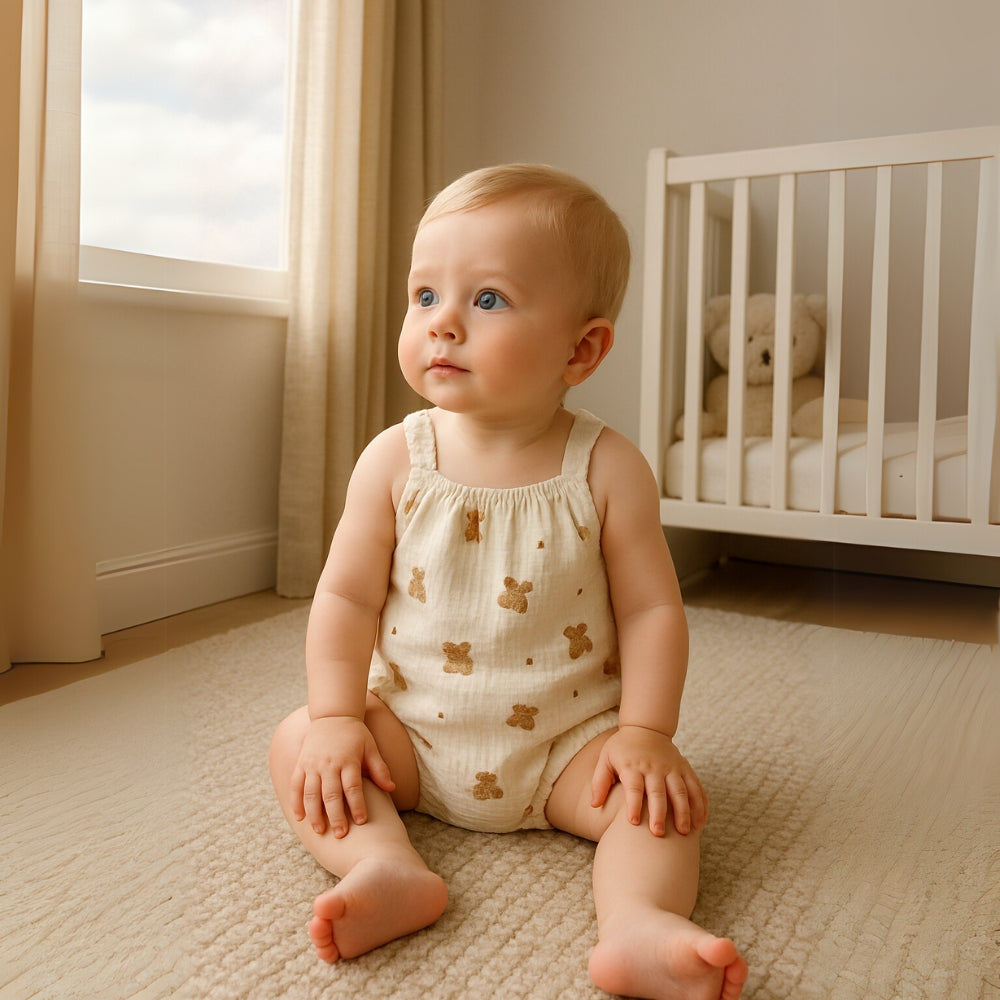 Animal and Fruit Prints Sleeveless Baby Romper - Beekee