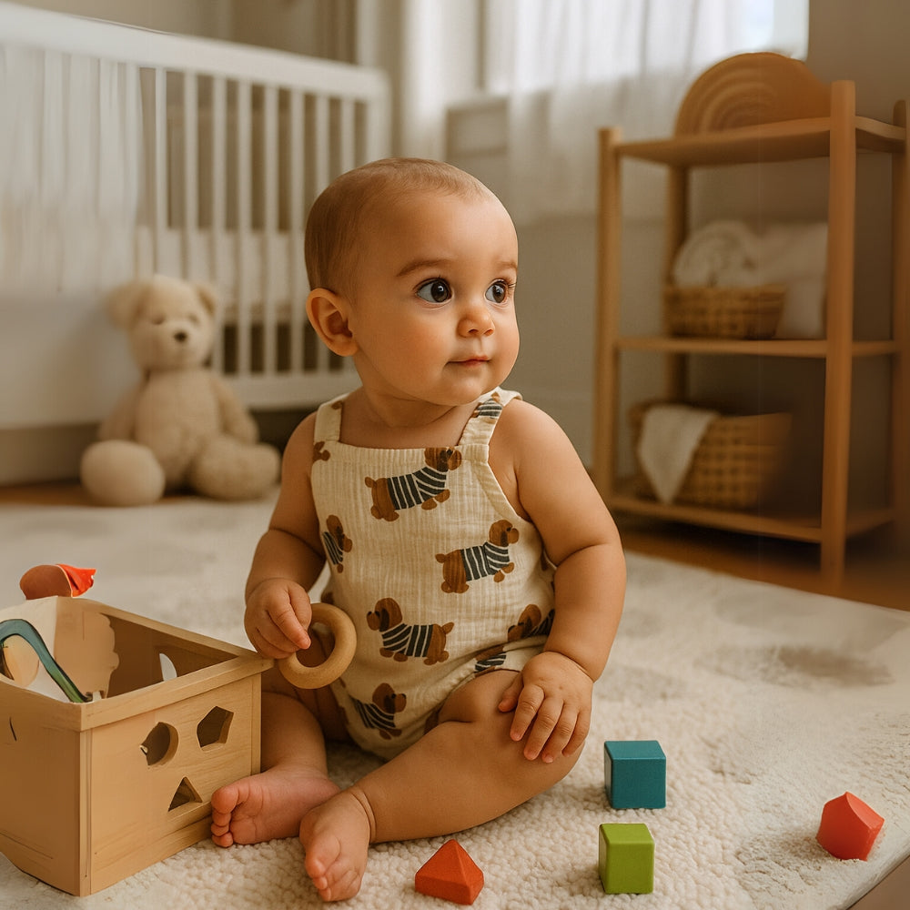 Animal and Fruit Prints Sleeveless Baby Romper - Beekee