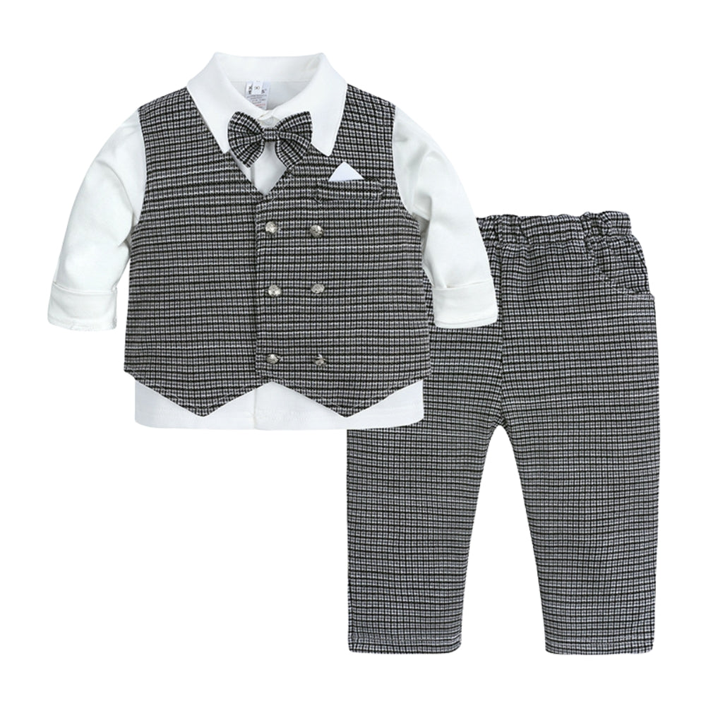Baby Gentleman Bow Tie Vest & Pants Set - Beekee