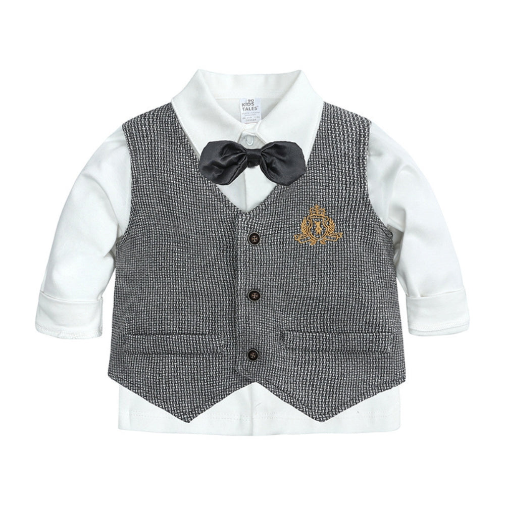 Baby Gentleman Bow Tie Vest & Pants Set - Beekee