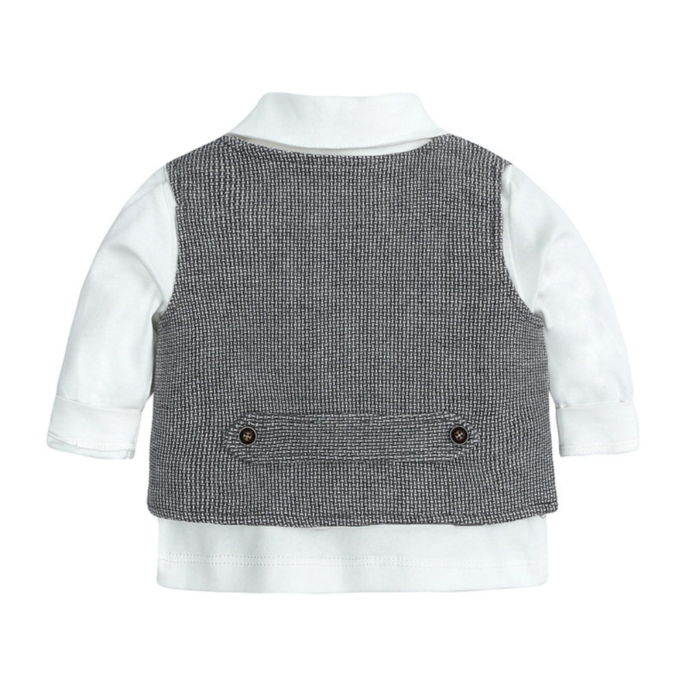 Baby Gentleman Bow Tie Vest & Pants Set - Beekee