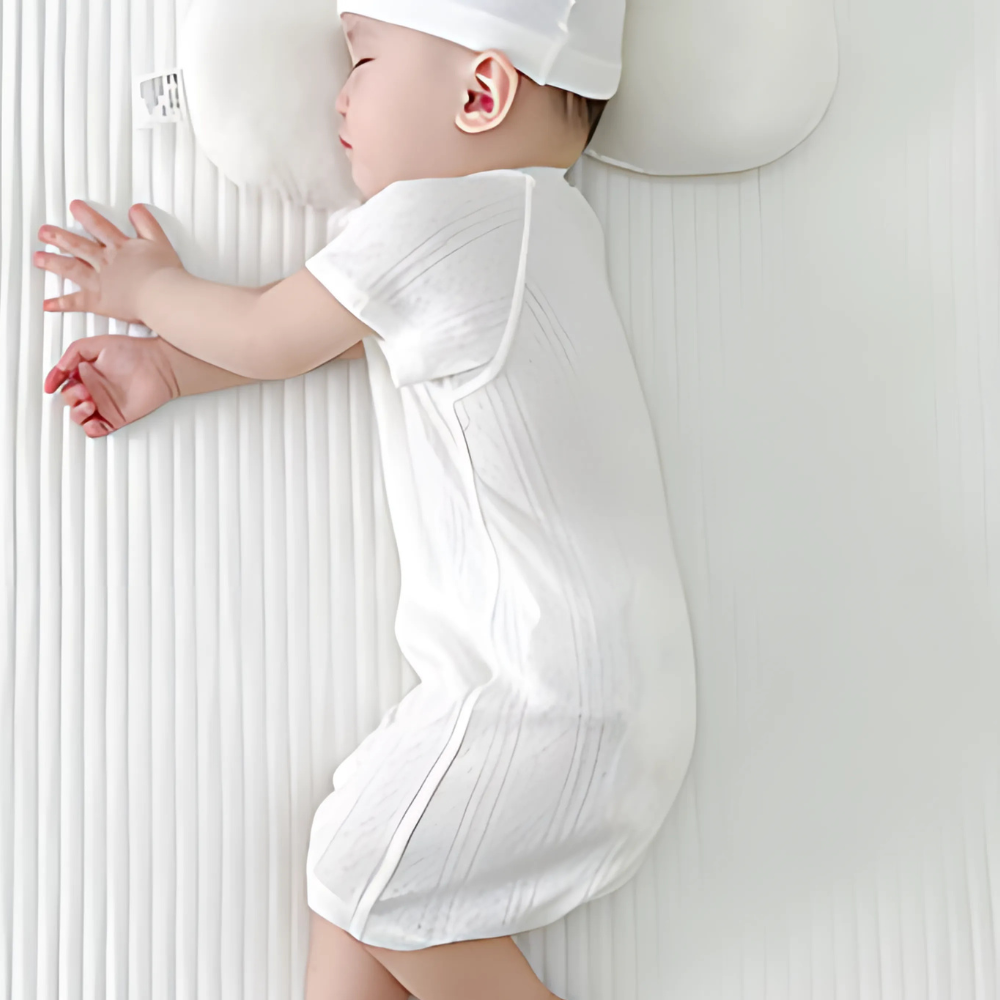 Baby Cotton Mesh Short Sleeve Romper - Beekee