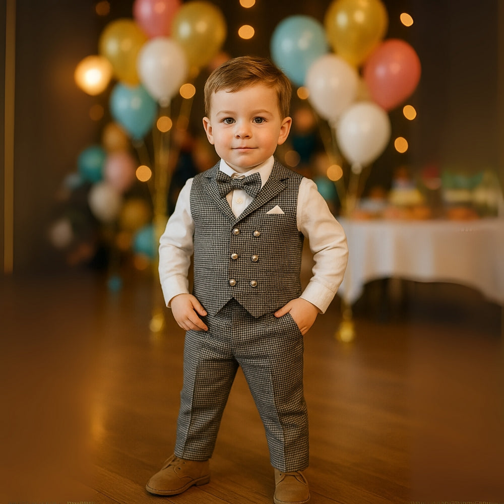 Baby Gentleman Bow Tie Vest & Pants Set - Beekee
