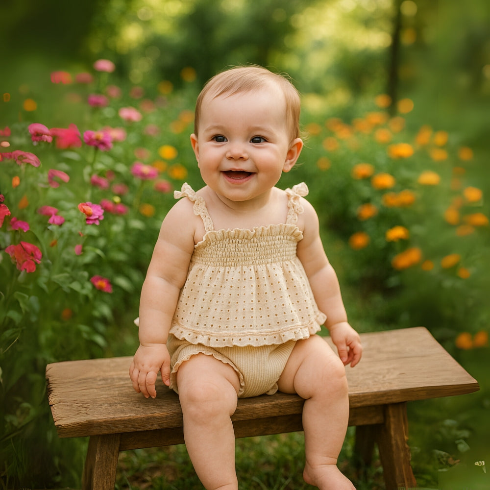 Baby Girls Lace Ruffle Top and Bloomers Set - Beekee