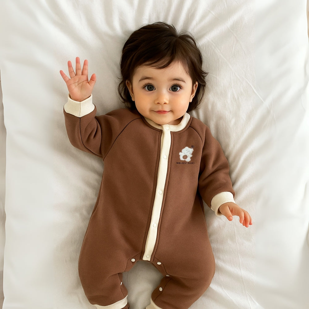 Bear Print Baby Jumpsuit - Beekee