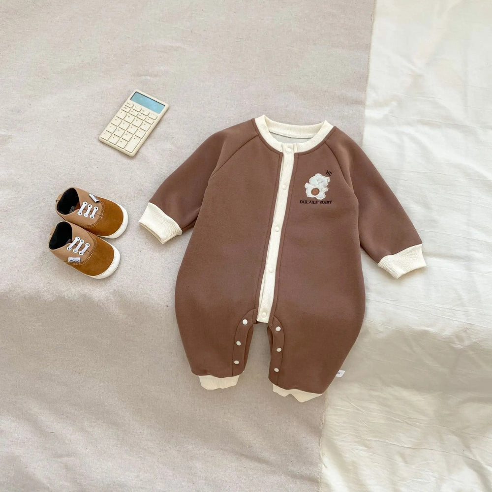 Bear Print Baby Jumpsuit - Beekee