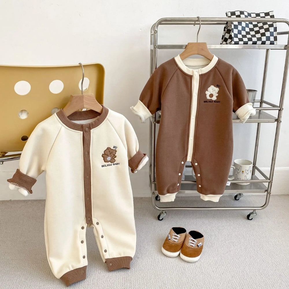 Bear Print Baby Jumpsuit - Beekee