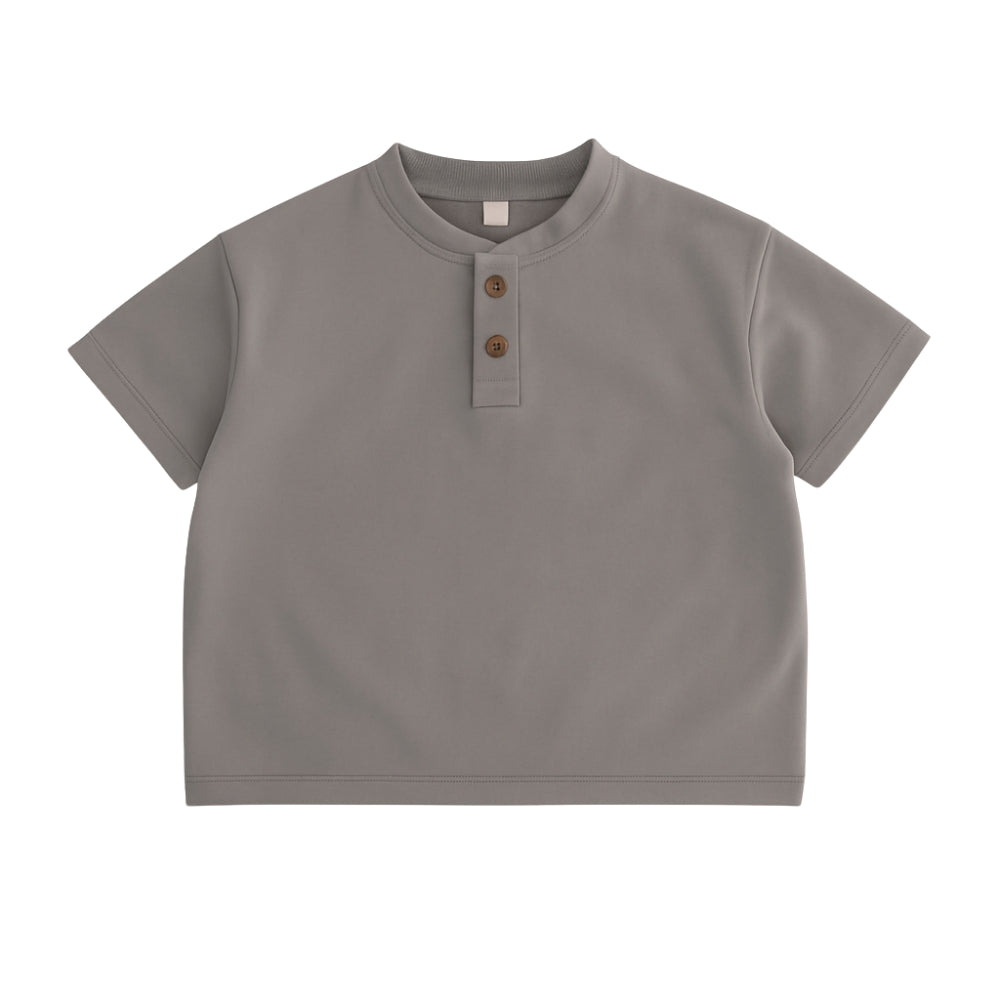Boys Cotton Henley Shirt - Beekee