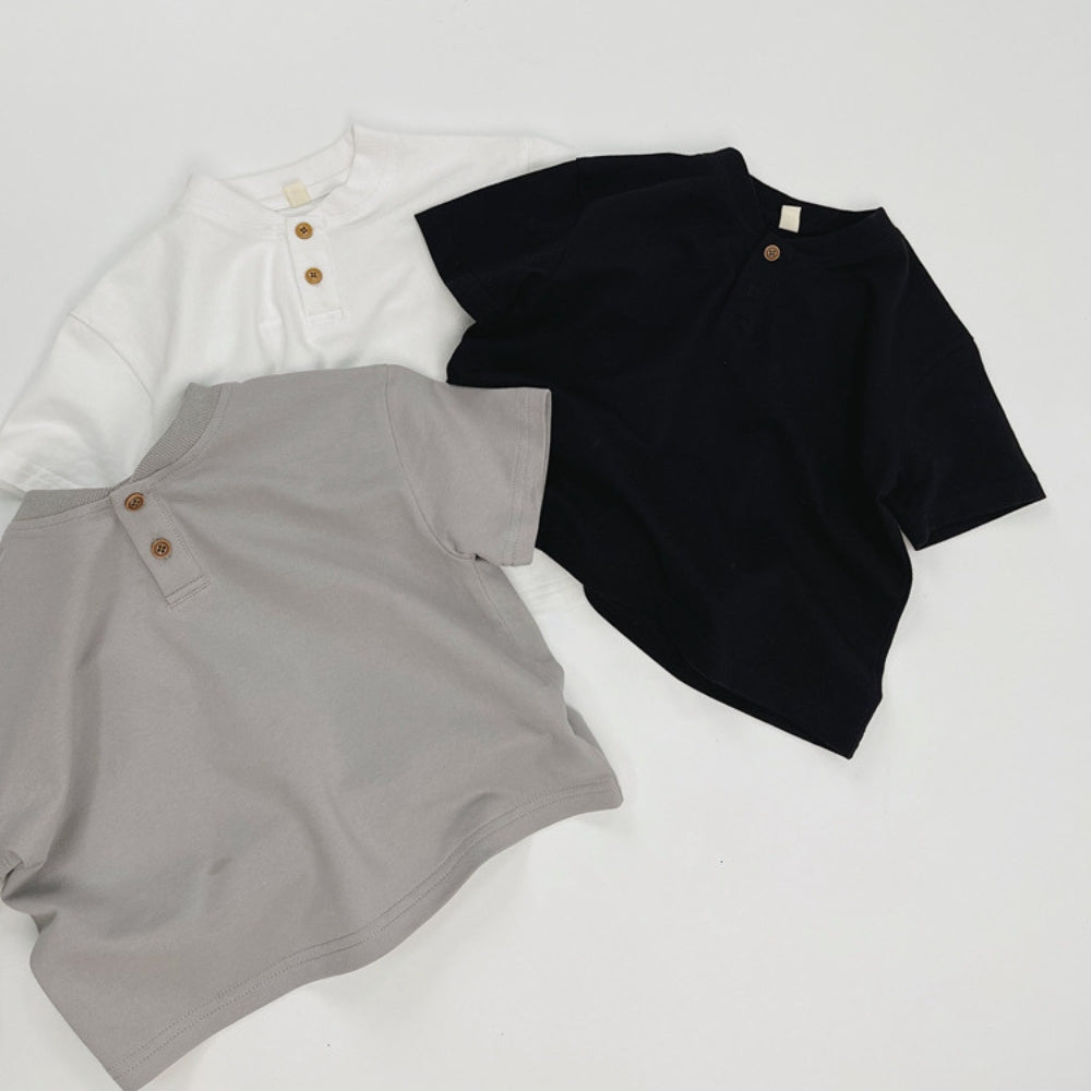 Boys Cotton Henley Shirt - Beekee