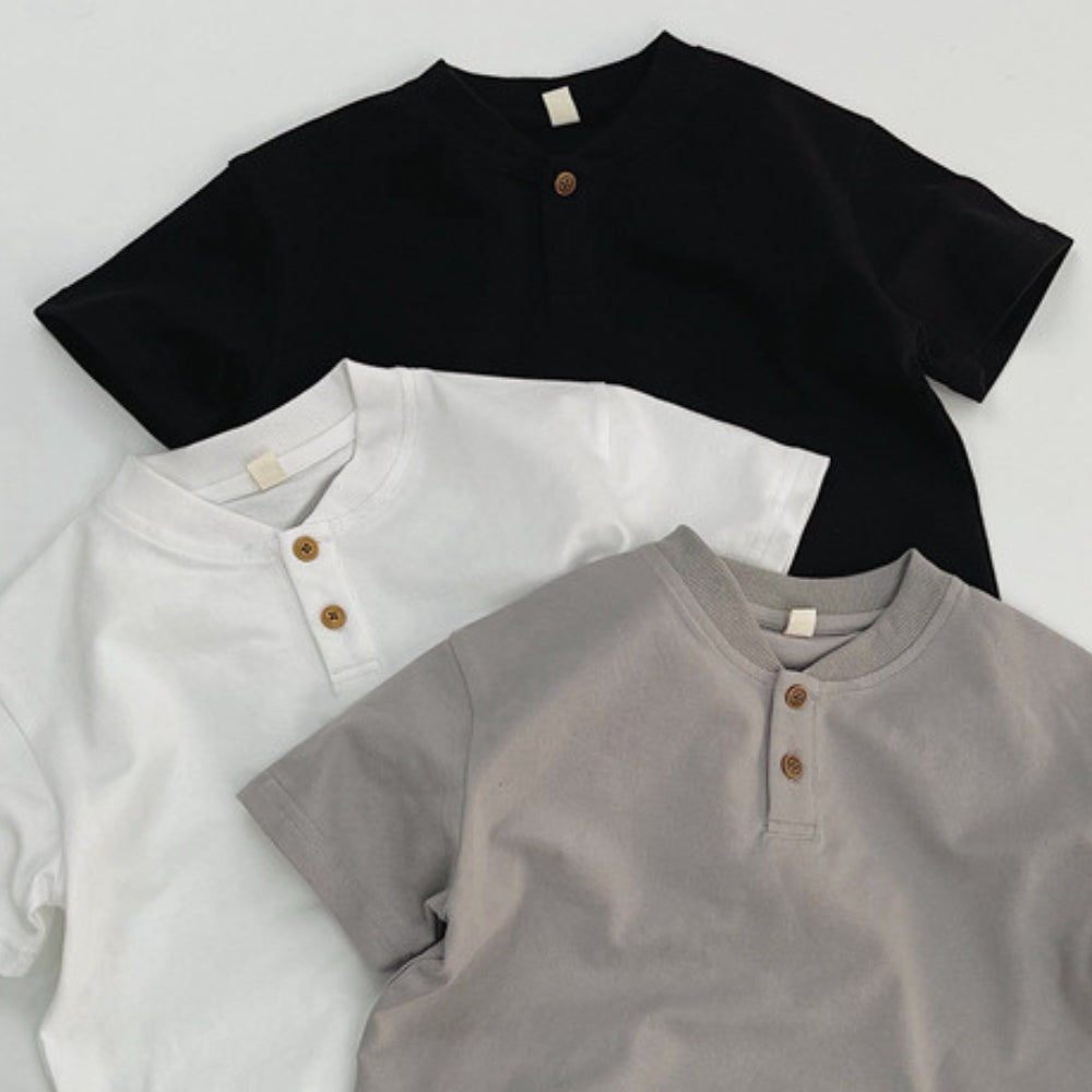 Boys Cotton Henley Shirt - Beekee