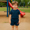 Boys Dinosaur Embroidered Cotton Shorts - Beekee