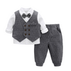 Boys Formal Pinstripe Bow Tie Suit Set - Beekee