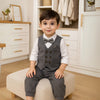 Boys Formal Pinstripe Bow Tie Suit Set - Beekee