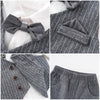 Boys Formal Pinstripe Bow Tie Suit Set - Beekee