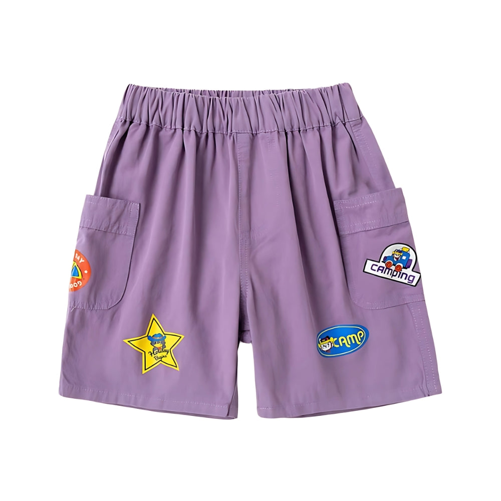 Boys Patch Detail Cargo Shorts - Beekee
