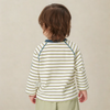 Boys Striped Dinosaur Print Long Sleeve Shirt - Beekee
