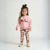 Cartoon Appliqué Sweatshirt and Leggings Set - Beekee
