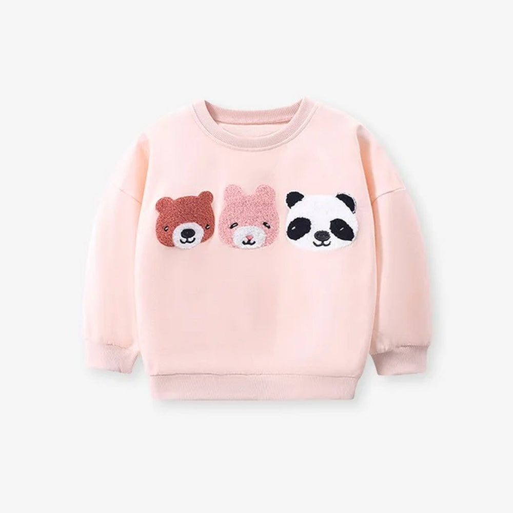 Cartoon Appliqué Sweatshirt and Leggings Set - Beekee