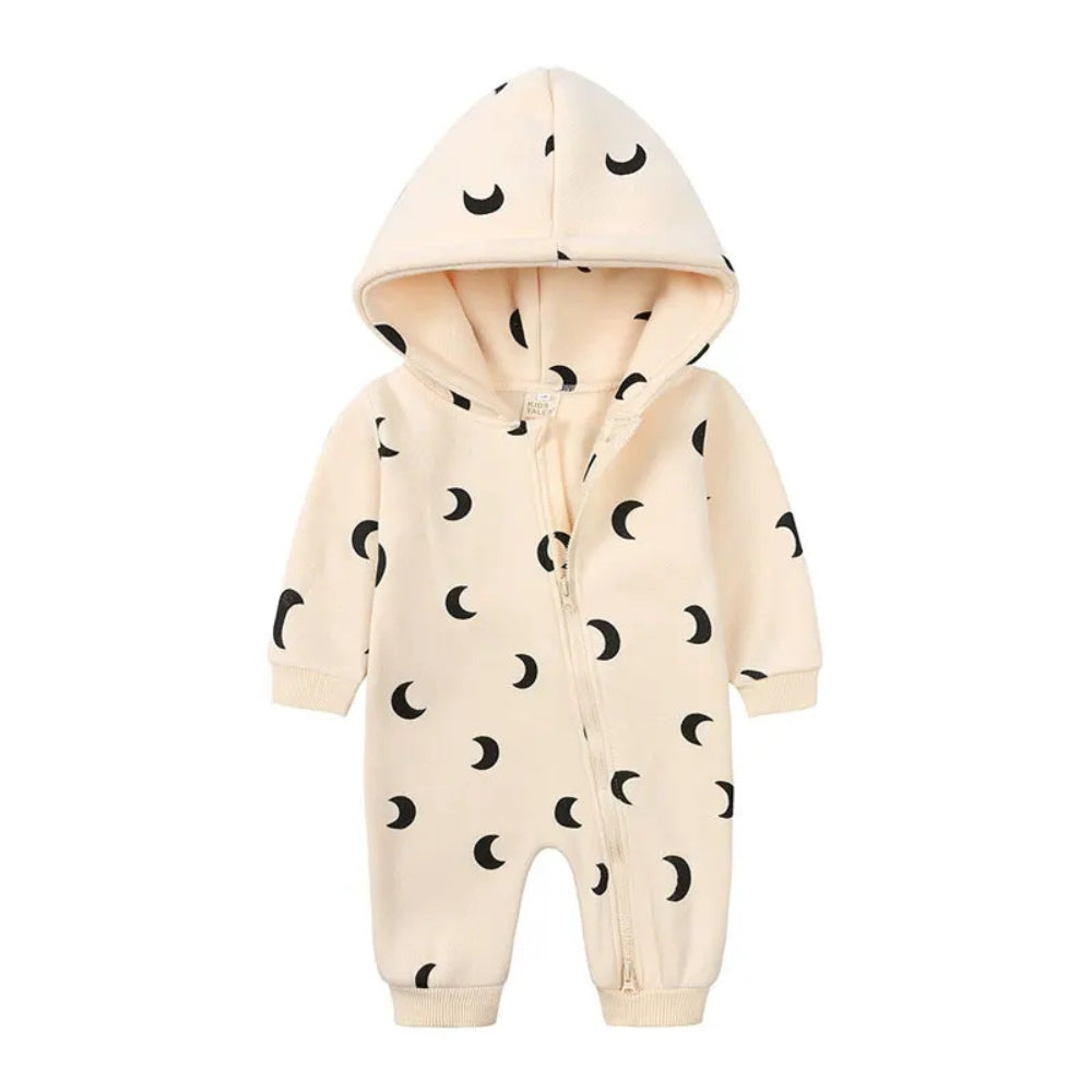 Cartoon Hooded Zipper Closure Jumpsuit - Beekee