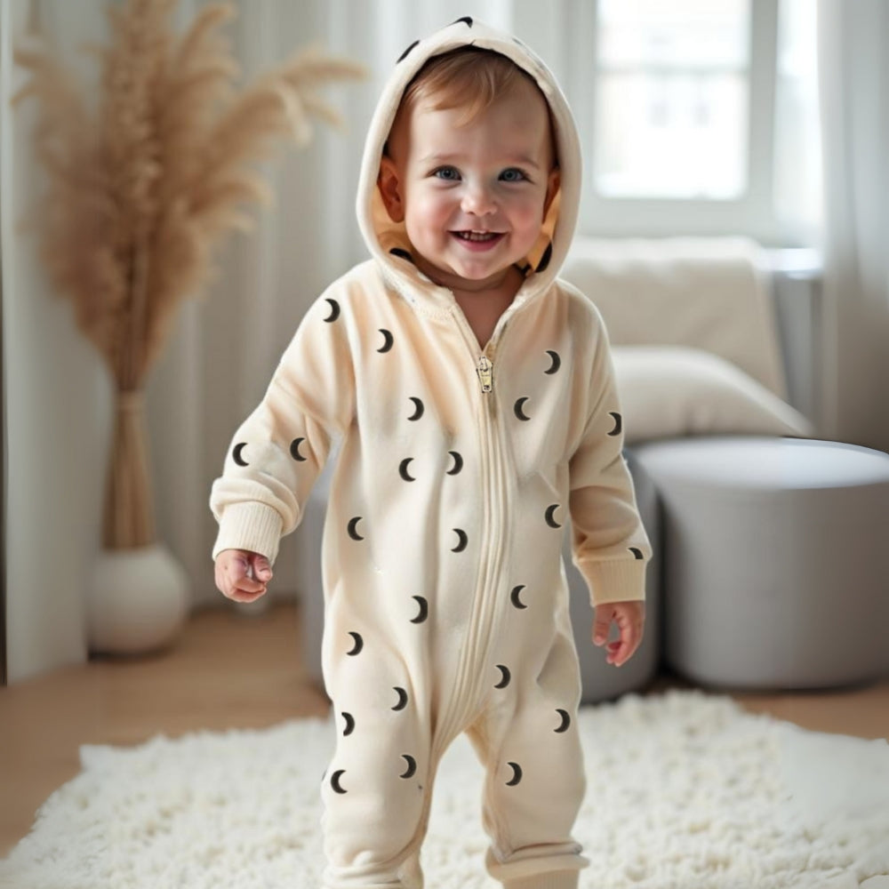 Cartoon Hooded Zipper Closure Jumpsuit - Beekee