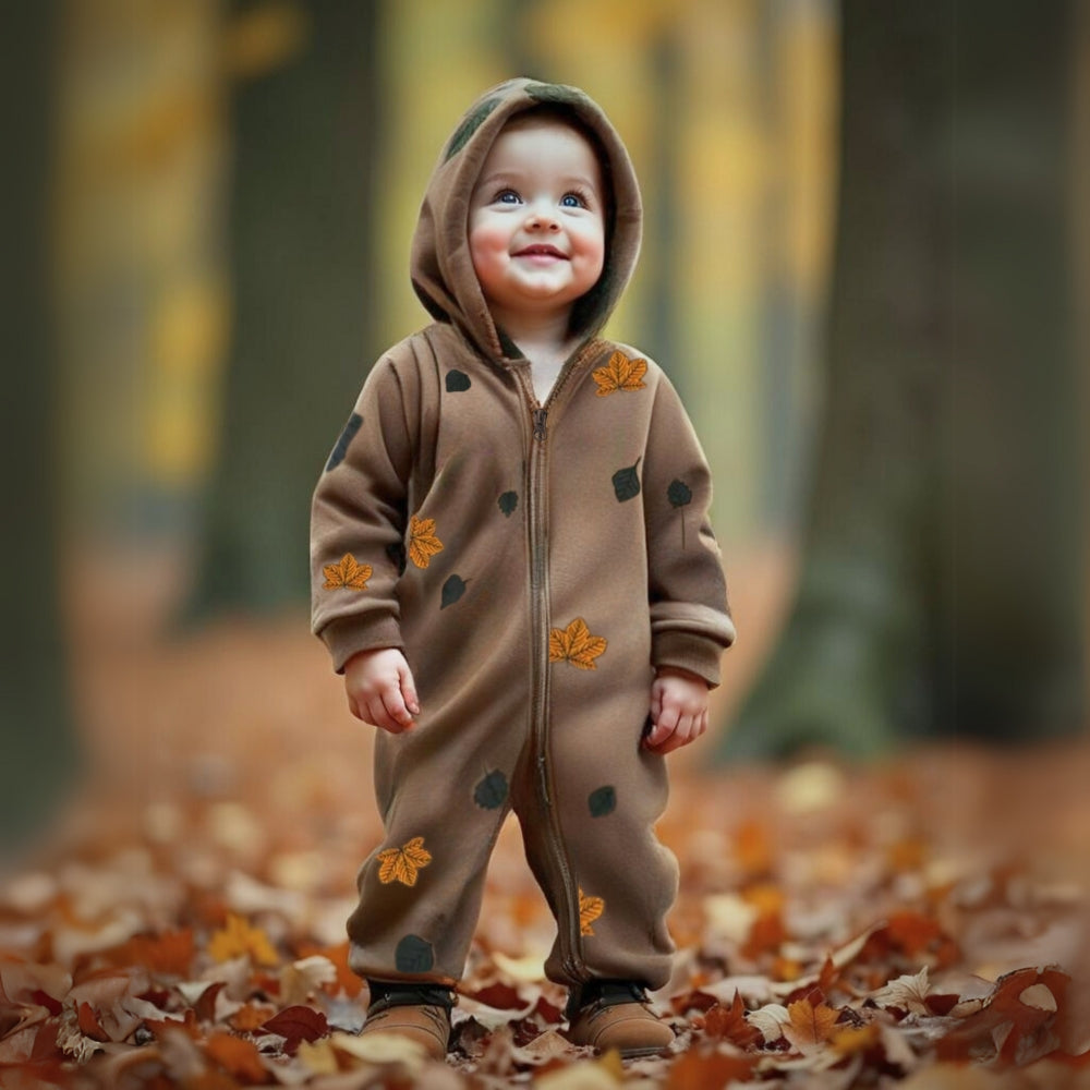 Cartoon Hooded Zipper Closure Jumpsuit - Beekee