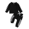 Checkerboard Matching Sweat Set - Beekee