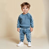 Checkerboard Matching Sweat Set - Beekee