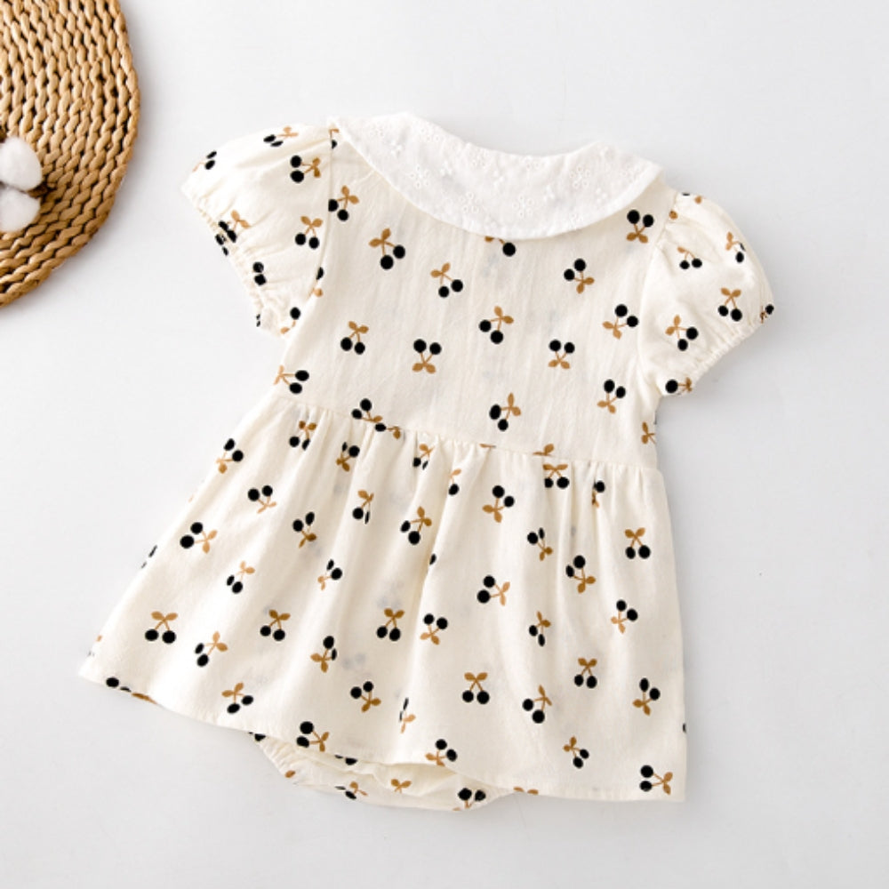 Cherry Print Girl Romper Dress - Beekee