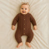 Cozy Cable Knit Button-Up Romper - Beekee