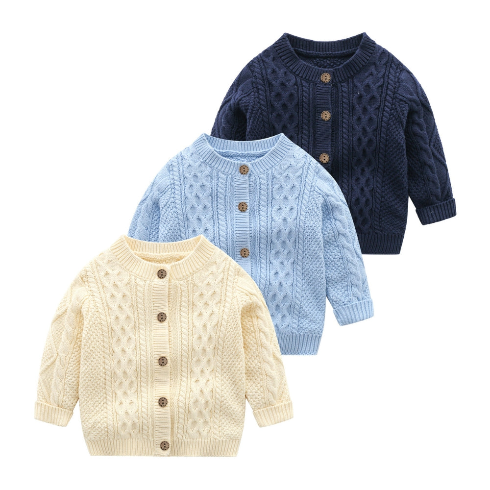 Cozy Cable-Knit Button Cardigan - Beekee