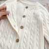 Cozy Cable Knit Button-Up Romper - Beekee