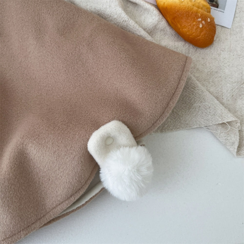 Cozy Christmas Velvet Baby Cape - Beekee