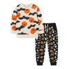 Cozy Halloween Pumpkin and Bat Kids Pajama Set - Beekee